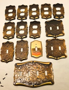 Mixed Lot of 13+1~AMEROCK~Carriage House~Switch Cover/Plates~Vintage~1970s~Brass - Picture 1 of 6