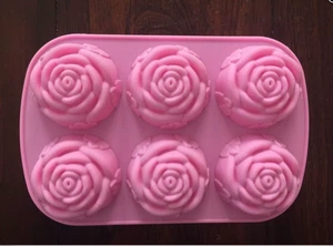 ROSE FLOWER GARDEN TEA PARTY MOLD CUPCAKE PAN CHOCOLATE CANDY MOLD - Imagen 1 de 2