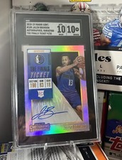 2018-19 CONTENDERS JALEN BRUNSON THE FINALS TICKET AUTO /25 MAVERICKS SGC 10/10