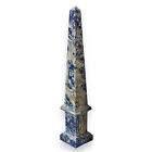 Obelisk Classic IN Sodalite Blue Sculpture Table Italian Design H 9 13/16in