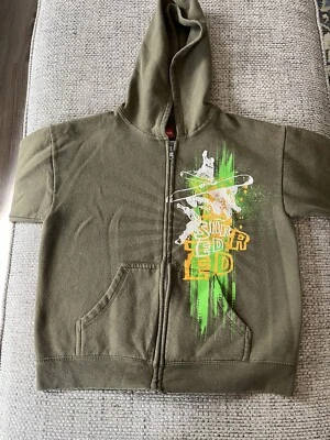 CHAQUETA SUDADERA HANES NIÑOS 8 (M) VERDE CON DISEÑO TRITURADA Foto 1 de 4