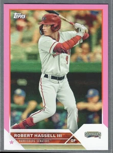 2023 Topps Pro Debüt Robert Hassell III Fuchsia Folie #/199 Senators Nationals SP - Bild 1 von 2