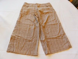 Charlotte Russe Women's Ladies Bermuda Shorts Pants Size 3 striped Brown GUC - Picture 1 of 5