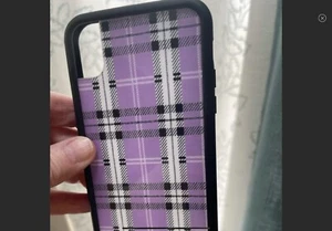 WILDFLOWER APPLE IPHONE XR CASE, LAVENDER PLAID, BEAUTIFUL! - Photo 1 sur 2