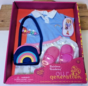 Conjunto de uniforme escolar Our Generation para muñecas de 18" - Rainbow Academy - Imagen 1 de 10