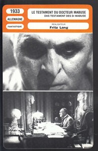 THE TESTAMENT OF DR. MABUSE (1933) PHOTO FRENCH MR. CINEMA MOVIE CARD Fritz Lang