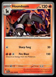 2023 Pokémon Houndoom 034/198 Scarlet Violet - Picture 1 of 2