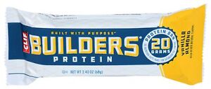 CLIF BUILDERS - Protein Bars - Vanilla Almond Flavor - 20g Protein 2.4 Ounce ...