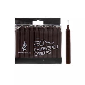 Mega Candles - Unparfümierte 4" Glockenspiel/Zauber Kegelkerzen - Braun, 20er Set - Bild 1 von 1