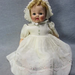 Vintage Madame Alexander Baby Doll occhi addormentati parrucca capelli vinile morbido - Foto 1 di 20