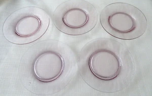 5 Heisey Yeoman Hawthorne Dessert Plates 6 1/4" Diamond Optic 1920-30's - Picture 1 of 7