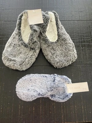 Nuevo con etiquetas Calcetín Zapatilla de Piel Sintética para Mujer con Pinzas y Máscara para Ojos Foto 1 de 4