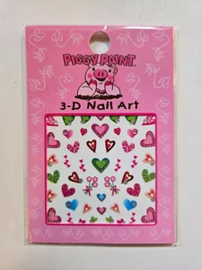 Piggy Paint 3D Nail Art Heart Stickers - NEW - Picture 1 of 1