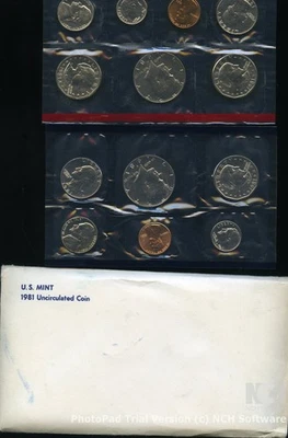 1981 Uncirculated Coin Set U.S Mint Original Government Packaging OGP - Image 1 of 2
