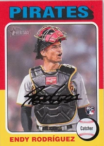 2024 Topps Heritage Baseball #488 Endy Rodriguez Pittsburgh Pirates RC - Picture 1 of 1