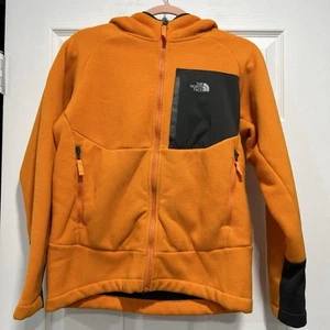 The North Face Fleece Full Zip Jacket Black Orange Boys Size Large (14/16) - Picture 1 of 13