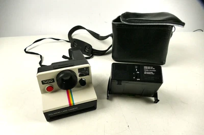 Polaroid 1000 Sofortbildkamera mit Blitzgerät ungeprüft defekt Bastler S-5847 - Bild 1 von 4