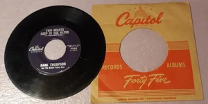 Hank Thompson Just One Step Away/Two Hearts Deep In Blues 7" Vinyl Record 45rpm - Picture 1 of 2
