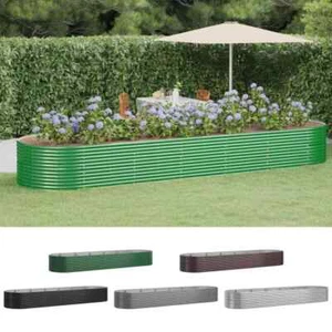 Galvanized Steel Garden Raised Bed Metal Planter Box Grow Vegetable Flower - Picture 1 of 92
