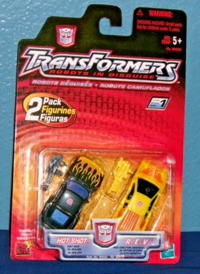 2001 Transformers RID Robots In Disguise HOT SHOT, R.E.V. 2-Pack Figurines 80555 - Image 1 of 3