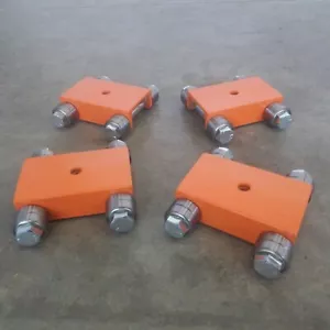 MADE IN USA Machine Moving Skate Roller Dolly set (4) 10,000lbs - Picture 1 of 12