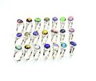 WHOLESALE 21PC 925 SOLID STERLING SILVER DICHO GLASS RING  LOT l640