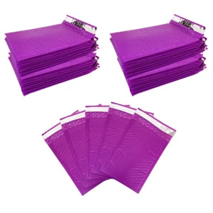 Sobres de correo de burbujas de polieticom ligeros púrpura 4""x8"" auto-sellado 25 piezas - Imagen 1 de 7
