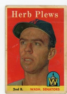 1958 Topps Herb Plews #109 - Low Grade - Picture 1 of 2