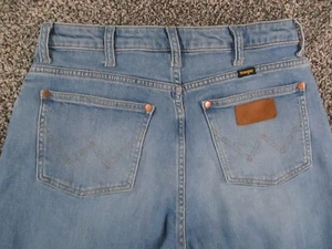 Wrangler Jeans Womens 29 Blue Denim Loose Relaxed Straight High Rise 28x26 - Picture 1 of 15
