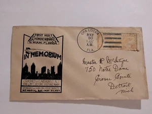 Vintage FDC First Day Cover First Visit Hindenburg To Florida Crashed 1937 - Picture 1 of 2