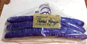 Lingerie Clothes Hangers Padded Purple Vintage Collection Satin Set. - Picture 1 of 2