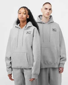 Nike x Stussy Pullover Hoodie Erwachsene Unisex Gr. S Heather Grey DJ9488-063 Neu mit Etikett - Bild 1 von 5