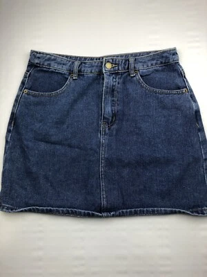 Falda corta de jean de mezclilla azul grande Forever 21 para mujer talla L bolsillos tiro medio Foto 1 de 4