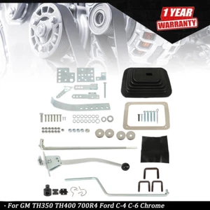 3 & 4 Speed Floor Shifter Automatic For GM TH350 TH400 700R4 Ford C-4 C-6 Chrome - Bild 1 von 9