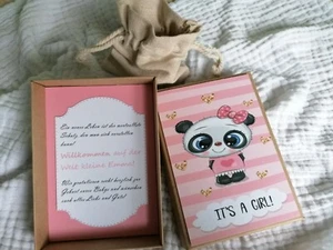 Geldgeschenk zur Geburt Gift Box Its a Boy/Girl Geschenkschachtel personalisiert - Bild 1 von 8