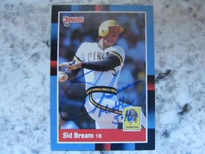 Pirates Sid Bream Signed Autographed 1988 Donruss Nr.Mint - Picture 1 of 1