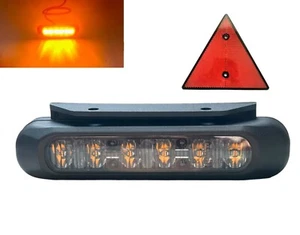 LED Frontblitzer dunkles 6 Blitzmuster Heckblitzer Blitzleuchte E9 und Dreieck - Bild 1 von 17