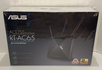 NEW ASUS AC1750 RT-AC65 Dual Band Smart WiFi Wireless Router - FACTORY SEALED - Image 1 of 4