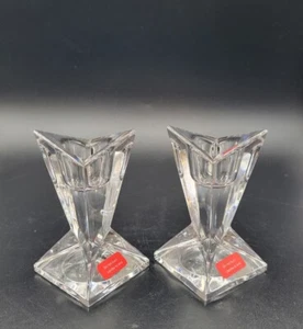 Set Of 2 ROSENTHAL CLASSIC Crystal MADISON Short Candlesticks Candle Holders - Picture 1 of 8