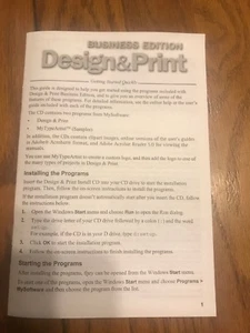 Business Edition Design & Print …Instruction Manual Only Ships N 24h - Picture 1 of 2
