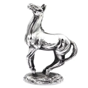 Silberfigur Pferd 925 Sterlingsilber Playing Up Lorne McKean London 1975 H 11 cm - Picture 1 of 7