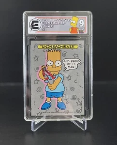 1990 Topps Simpsons #2 ""Underschiever"" RC Aufkleber EGC 9 Bart Etikett - Bild 1 von 2