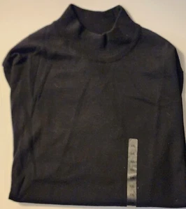Marshall Field's Men's Mock Turtleneck Cashmere/Silk Sweater Black XXL NWT - Picture 1 of 9