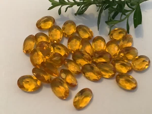 Swarovski #4130 Rhinestone Topaz Faceted Unfoiled Oval 14x10mm Pack of 6 CRAFT - Picture 1 of 3