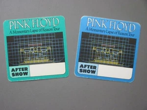 Pink Floyd backstage pass satin stickers TWO Momentary Lapse RARE squares OTTO ! - Bild 1 von 1