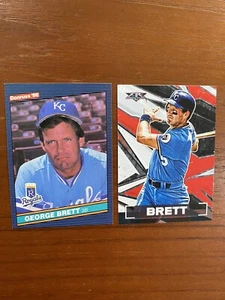 Lotto carte George Brett Baseball 1986 Donruss #53 + 2021 Topps Fire #179 - Foto 1 di 5