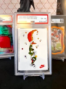⭐️ MICHAEL JORDAN NIKE 1993 NIKE WARNER BROS MARTIAN AND DOG PSA 6 EX-MT RARE 🔥 - Picture 1 of 2