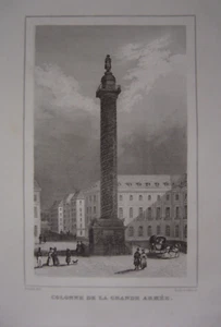 Gravur Kolonne der Großen Armee Kolonne Vendôme Napoleon Departement Seine - Bild 1 von 1