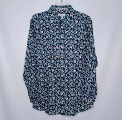 Bar III длинным рукавом цветочный печать рубашка мужской размер большой Slim Fit эластичной новый с Ярлыками - Изображение 1 из 4