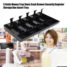 5 Bills 4 Coins Money Tray Store Cash Drawer Security Register Storage Box Usa